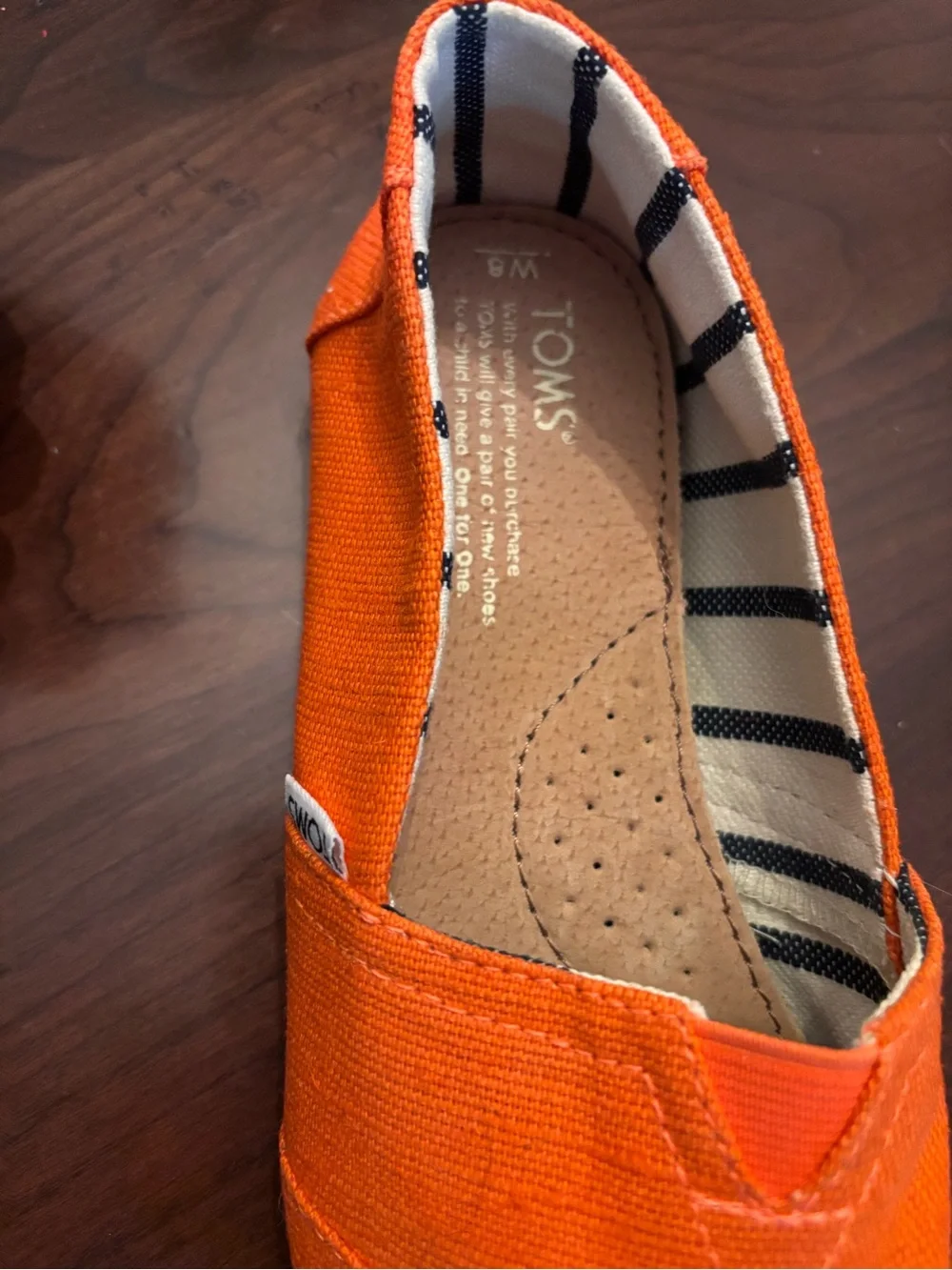 Toms vibrant orange